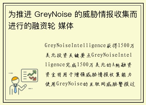 为推进 GreyNoise 的威胁情报收集而进行的融资轮 媒体